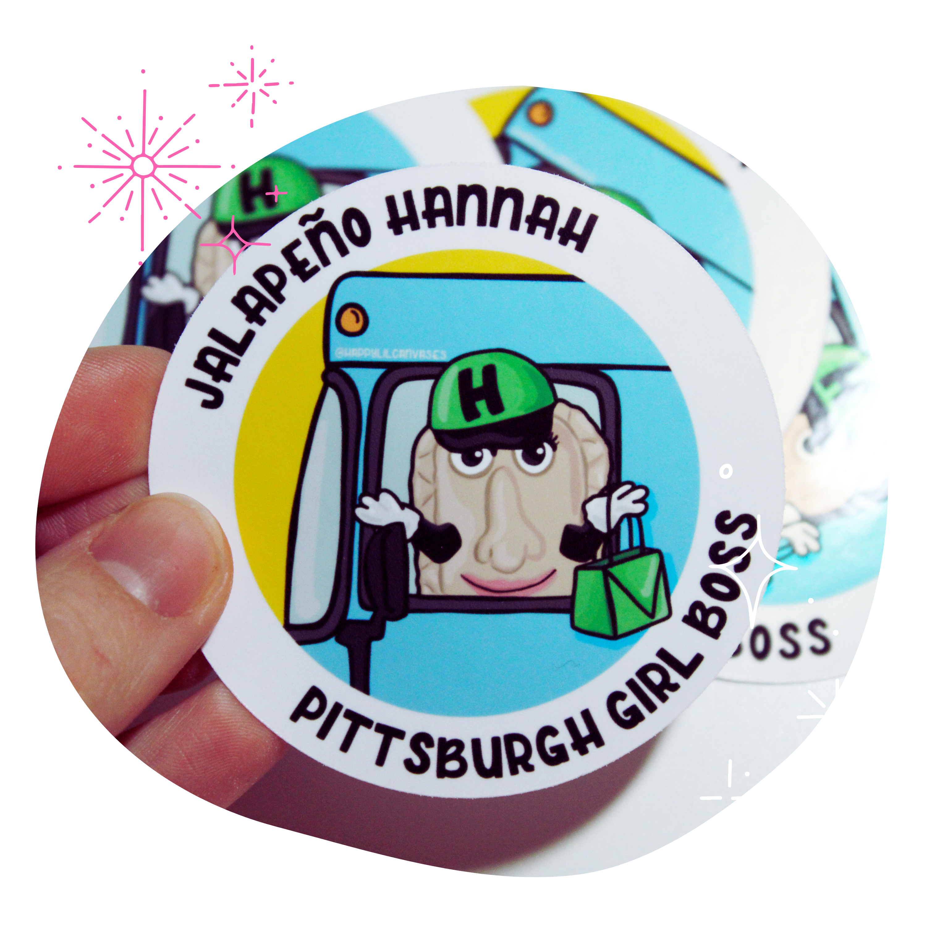 キムジョンヒョン JR NU'EST コンサート布ポスター 缶バッジ ステッカー jalapeño hannah pittsburgh girl boss sticker | happy lil canvases